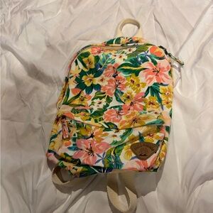 Billabong Pink and Yellow Floral Backpack